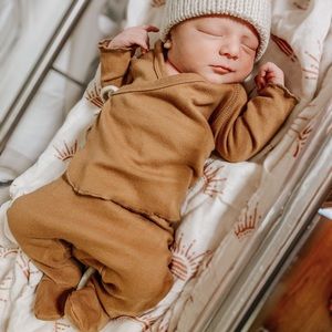 2 Mebie Baby Newborn neutral cotton layette sets